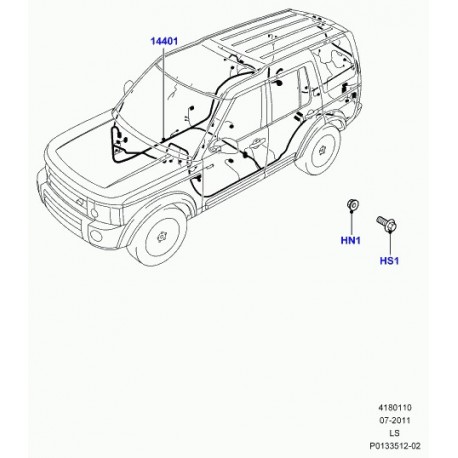 Land rover cablage Discovery 3 (YMC507861)