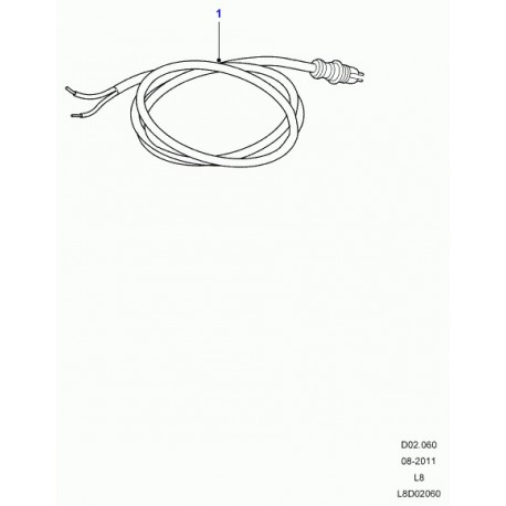 Land rover cable reglage glissement freinage Defender 90, 110, 130 (YMD501720)