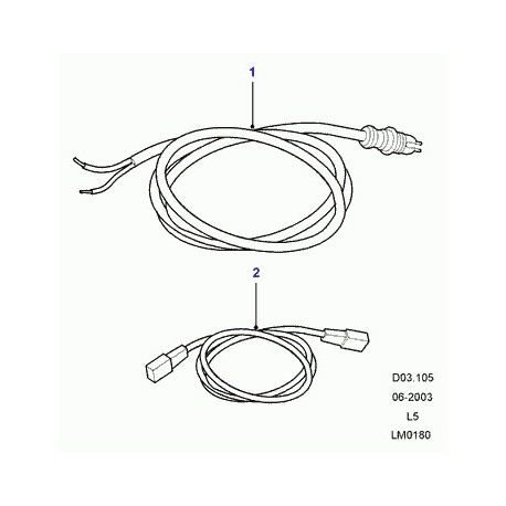Land rover cable reglage glissement freinage Discovery 2 (YMD501760)
