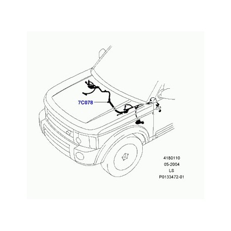 Land rover cable Discovery 3 (YMD505790)