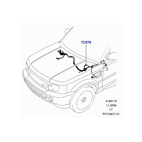 Land rover cable Range Sport (YMD505870)