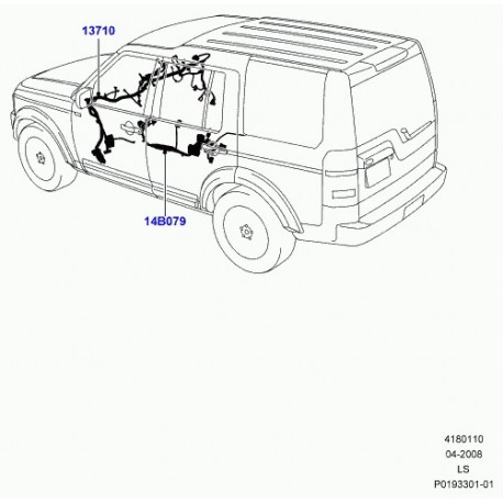 Land rover cablage Discovery 3 (YMH500701)