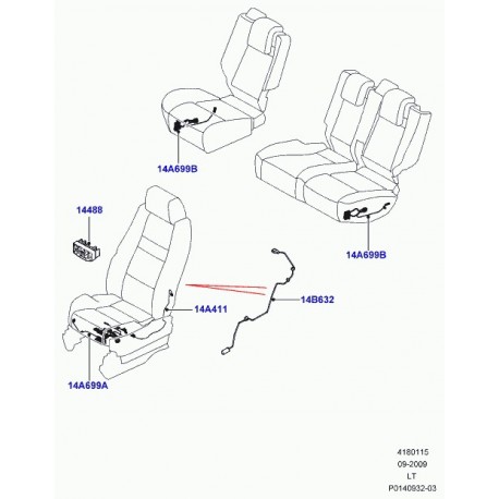 Land rover cablage Range Sport (YML500184)