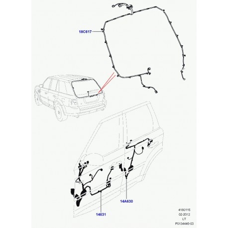 Land rover cablage Range Sport (YMM501044)