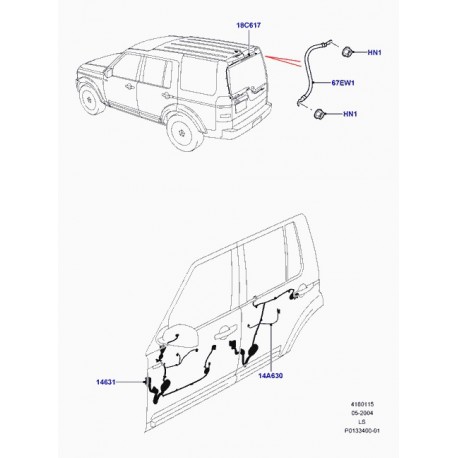 Land rover cablage Discovery 3 (YMM502182)