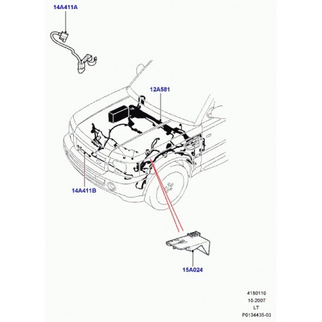 Land rover cablage Discovery 3, Range Sport (YMQ501760)