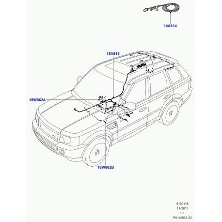 Land rover fil de connexion +-radio Range Sport (YMW504251)