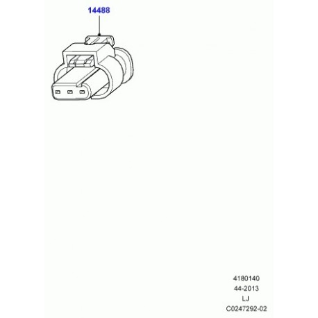 Land rover connecteur de fils Range L322 (YPC000340)