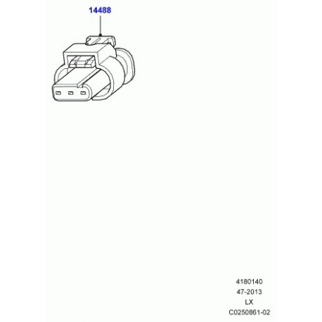 Land rover connecteur de fils Defender 90, 110, 130, Range Sport (YPC10549)
