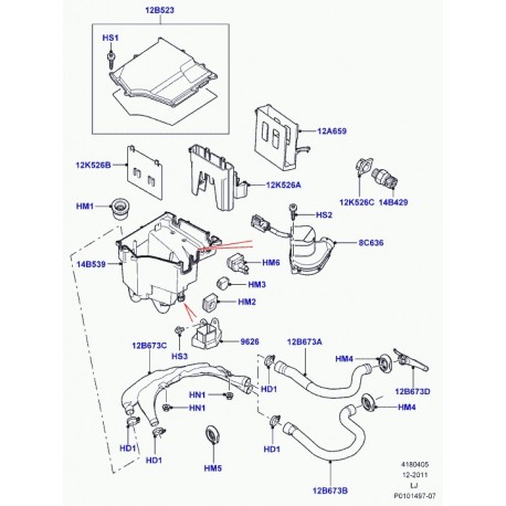 Land rover conduit d'air Range L322 (YPO000370)