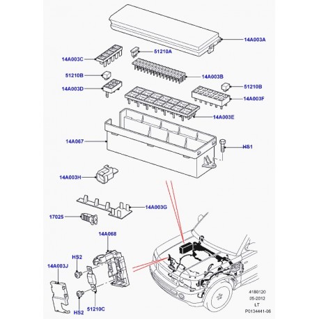 Land rover renfort boitier Discovery 3, Range Sport (YPP500080)