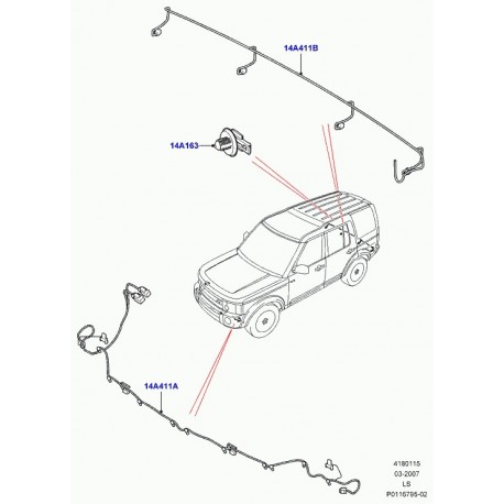 Land rover element de securite Discovery 3 (YPY500050)