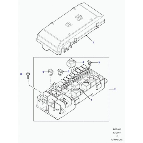 Land rover piece fusible Discovery 2 (YQF100410)