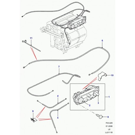 Land rover agrafe Defender 90, 110, 130 (YQR500260)