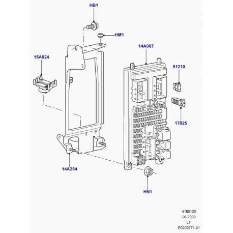 Land rover pince-fusible Discovery 3, Range Sport (YQT500010)