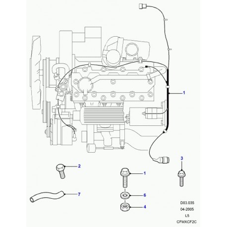 Land rover cable reglage glissement freinage Discovery 2 (YSB000831)
