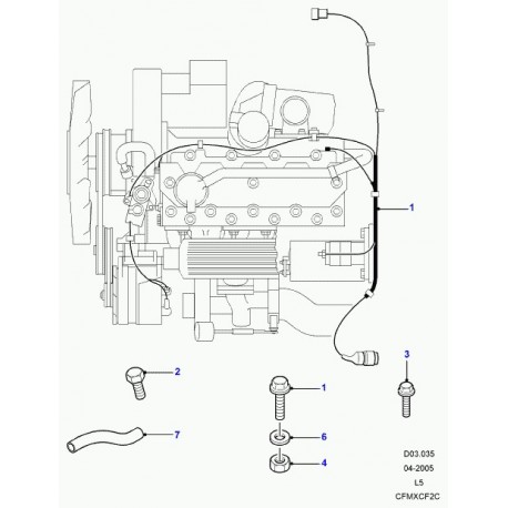 Land rover cablage Discovery 2 (YSB108710)