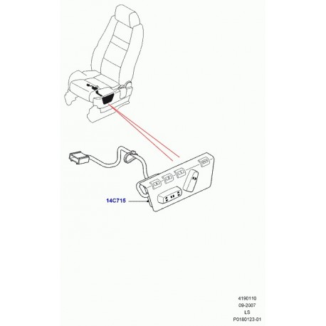 Land rover interrupteur Discovery 3 (YUB500150PVJ)