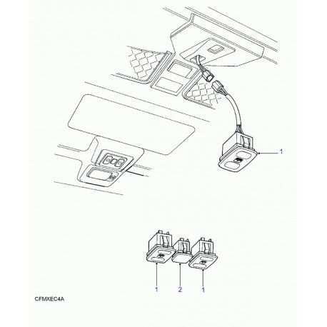 Land rover interrupteur Discovery 2 (YUF000210LNF)