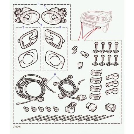 Land rover interrupteur Freelander 1 (YUG000320LNF)