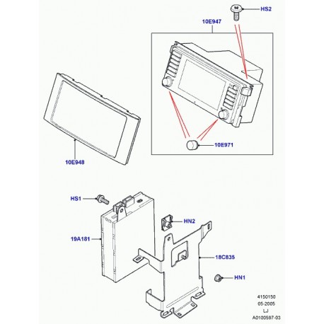 Land rover bouton Range L322 (YUM000010)