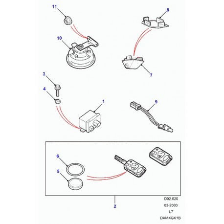 Land rover senseur Range P38 (YWC103640LUM)