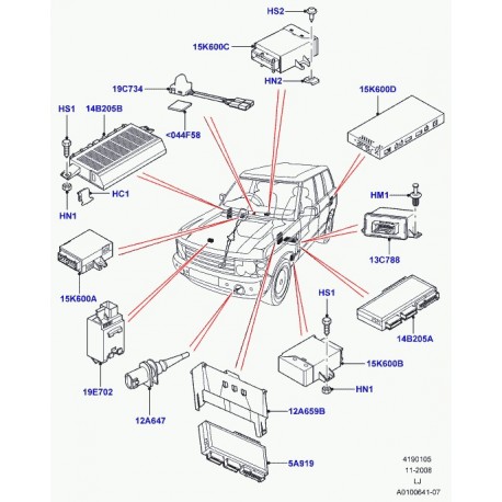 Land rover controle unite audio-visuelle Range L322 (YWC500422)