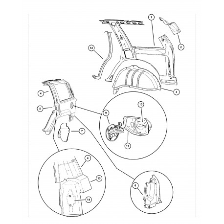 Mopar rivet Grand Cherokee WG,  WJ,  ZJ (34201631)