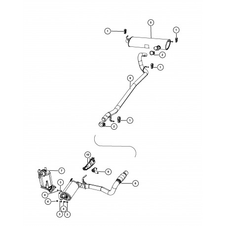 Mopar silencieux Wrangler JK (52059937AI)