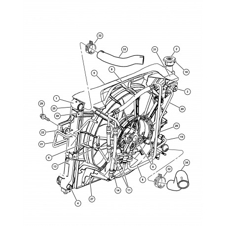 Mopar tuyau flexible Grand Cherokee WG,  WJ (52079873AA)