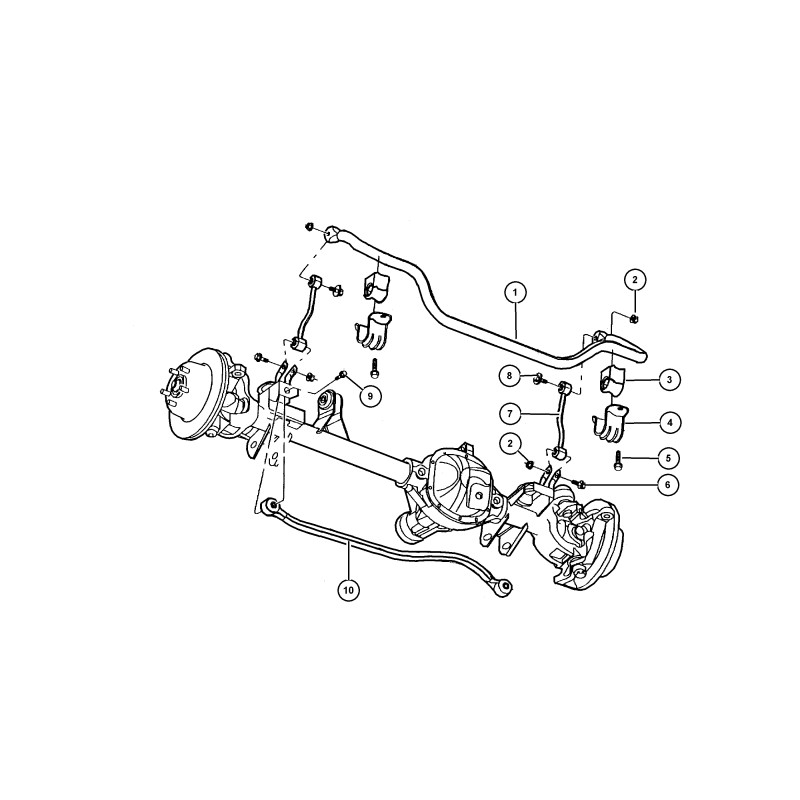 Silent Bloc Barre Stabilisatrice Arrière Pour Jeep Grand Cherokee ZJ 1993-1998 - Référence 52006289