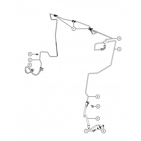 Mopar flexible de frein avant gauche Commander XH, Grand Cherokee WH (52089258AC)