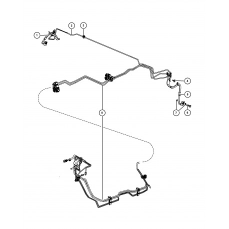 Mopar flexible de frein arriere droit Commander XH, Grand Cherokee WH (52089259AD)