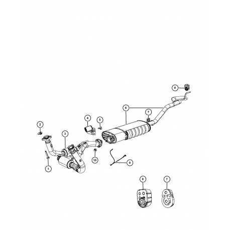 Mopar silencieux Commander XK (52090456AF)