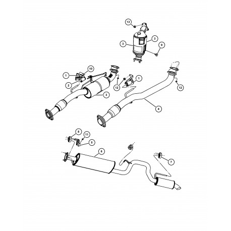 Mopar isolateur echap Cherokee KJ (52101126AA)