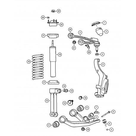 Mopar ressort avant gauche (52109886)