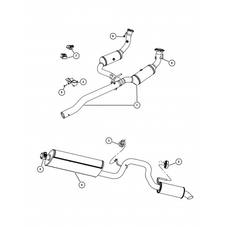 Mopar silencieux Cherokee KK et Liberty KK (52125351AD)