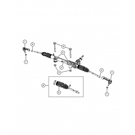 Mopar rotule de direction gauche Cherokee KK et Liberty KK (52125367AA)