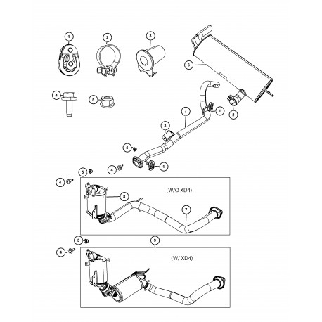 Mopar isolateur echap Cherokee KJ (52128501AA)