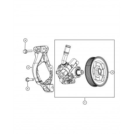 Mopar poulie pompe direct assistée Wrangler JK (53034094AA)