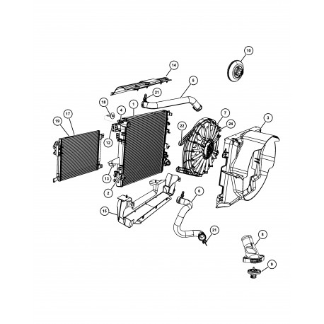 Mopar tuyau flexible Wrangler JK (55057204AB)