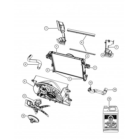 Mopar tuyau flexible Commander XH et Grand Cherokee WH (55116866AA)