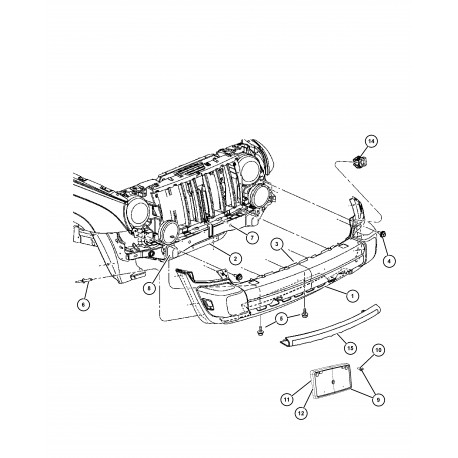 Mopar absorbeur Cherokee KJ (55156758AF)