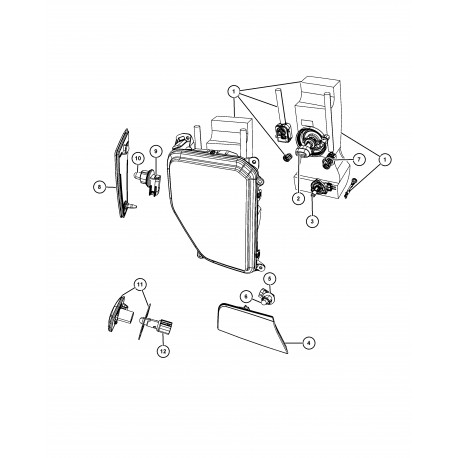 Mopar phare droit (55157336AE)