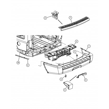 Mopar etrier arriere gauche (55157467AB)
