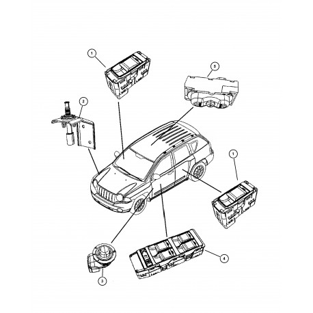 Mopar COMMUTATEUR 6 BOUTONS Dodge Caliber (56040691AD)