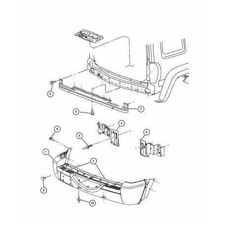 Mopar pare-chocs arr. (5GJ58CJMAE)