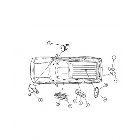 Mopar plafonnier (5JG58BD1AD)