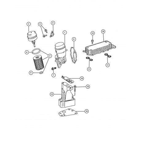 Mopar boitier filtre huile (68000478AA)