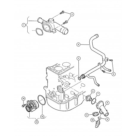 Allmakes 4x4 thermostat avec joint (68000800AA)